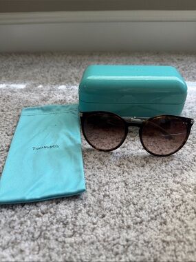 Tiffany & Co. Women's Tortoiseshell Sunglasses with Brown Gradient Lenses